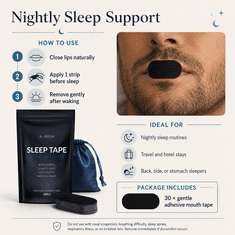 AureliaDream Nežen trak za usta med spanjem, 30 kosov, SleepTape