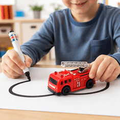 JOJOY® Interaktivni avtomobilček za sledenje narisani črti z LED senzorjem | DRAWCAR Rdeča