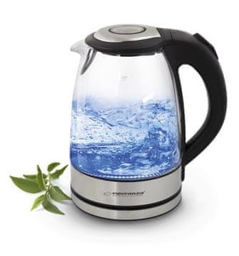 slomart Esperanza EKK012 Električni kuhalnik vode 1.7L, 2200W, črn/translucent/bel