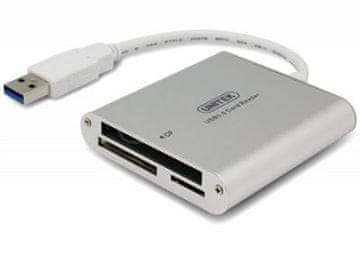 slomart UNITEK Y-9313 čitalnik kartic vse v enem, srebrn, USB 3.0