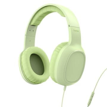 slomart Hama fun c naglavne slušalke, 30mm gonilniki, 1.2m kabel, zelena