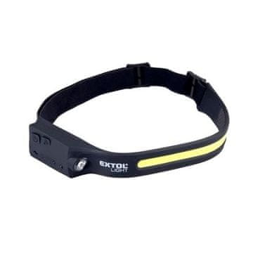 Extol Light Naglavna svetilka (43186) 350 lm, polnjenje preko USB-ja, z IR senzorjem, COB, XPE LED
