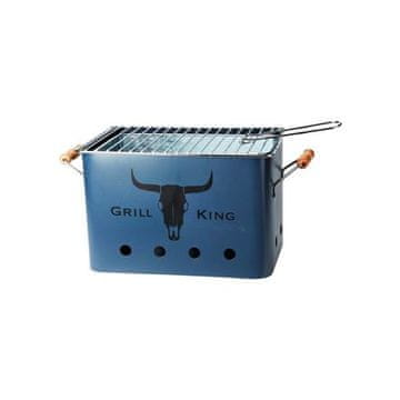 ProGarden Prenosni žar KO-C83000120 žar na oglje GRILL KING 43 x 20 cm moder