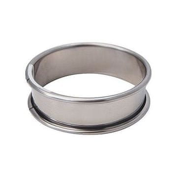 de Buyer Okrogli okvir 3091.18N, rounded top and bottom edges, spring stainless steel ring, smooth inner surface, diameter 18 cm, height 2 cm