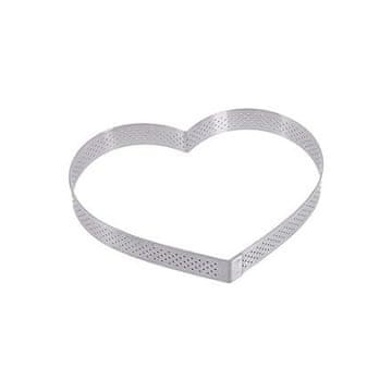 de Buyer Okvir za torto 3099.53, perforated frame, heart shape, diameter 22 cm, height 2 cm, stainless steel