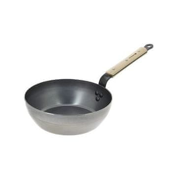 de Buyer Jeklena ponev 5714.24, Mineral B BOIS, deep, wooden handle, steel, diameter 24 cm