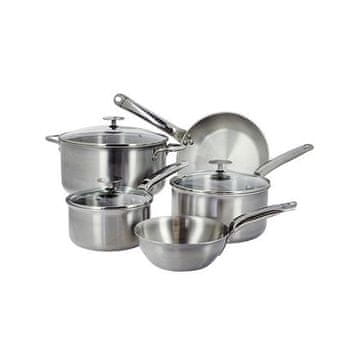 de Buyer Komplet posode 3601.03, ALCHIMY, komplet, lonec s pokrovom 24 cm, 2 kozici s pokrovoma 16/20 cm, 2 ponvi 24 cm