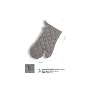 Kela Rokavica za pečico KL-12803 oven gloves Puro 55% cotton/45% linen gray 31.0x18.0cm