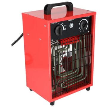 slomart DEDRA DED9921 električni grelnik 3300W, rdeč, do 35m²