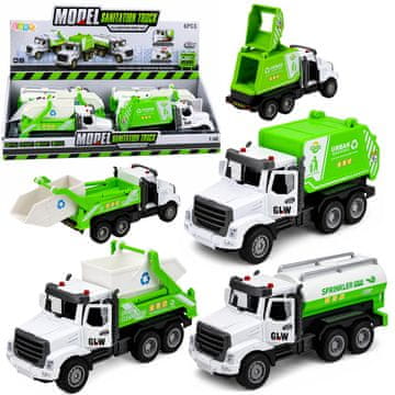 slomart Komunalno vozilo LEAN TOYS, kovinska kabina, pogon, odpirajoča vrata, luči, zvoki 1:46