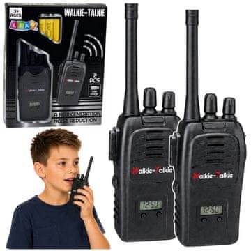slomart Ročni radiji Walkie Talkie, USB, zmanjšanje šumov, črni, doseg 200 m