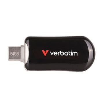slomart Verbatim Plectra 30224 USB-C ključek 64GB, 100MB/s, črn