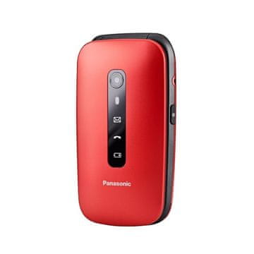 slomart Panasonic KX-TU550 mobilni telefon za starejše, 4G, rdeč