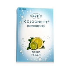 4711 Colognette Refreshing Lemon Tissues vlažilni robčki za takojšnjo osvežitev 20 kos