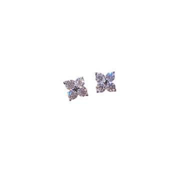 AVESTLINE Moissanit uhani Cvet 0,1 ct