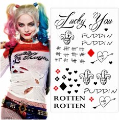Korbi Set začasnih tetovaž Harley Quinn, 42 kos