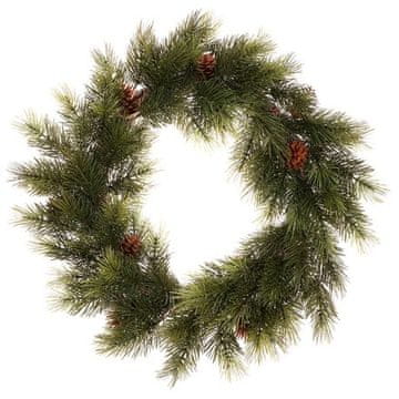 Autronic Venec Artificial wreath - diameter 66 cm, pine with cones, green (UKH031)