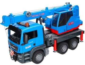 slomart BRUDER MAN TGS tovornjak z dvigalom 03771, modra