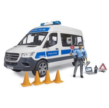 Mercedes-Benz BRUDER Mercedes-Benz Sprinter policijski kombi, 1:16, luč/zvok, figurica