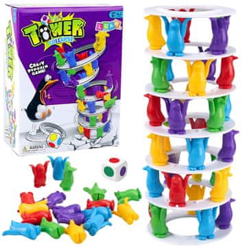 slomart LEAN TOYS Družabna igra Pingvini na stolpu