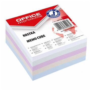 KOSTKA Papirna kocka OFFICE PRODUCTS, nelepljena, 85x85x40mm, mix barv