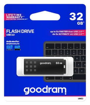slomart Goodram FlashDrive UME3 32GB USB 3.0, črn