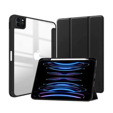 ETUI CRONG PrimeFolio ovitek za iPad Air 11" (2024-2026), Air 10.9" (4-5 gen.), Pro 11" (2021-2022), črn/prosojen