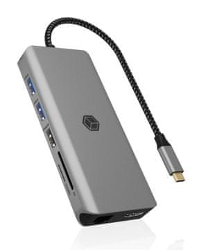 IcyBox IB-DK4061-CPD 12v1 USB Type-C priklopna postaja za prenosnike s Power Delivery do 100W