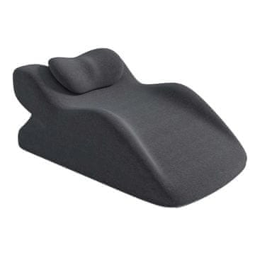 KJB Ergonomska klinasta blazina iz spominske pene z nastavljivim kotom 30°/60° – temno siva