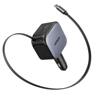 Ugreen avto polnilec z vgrajenim USB-C kablom, 145W, do 70 cm (55910B)