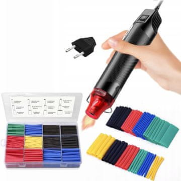 Rosfix Rosfix Mini pištola za vroč zrak 300 W + Rosfix komplet termoskrčljivih cevi 850 kosov.
