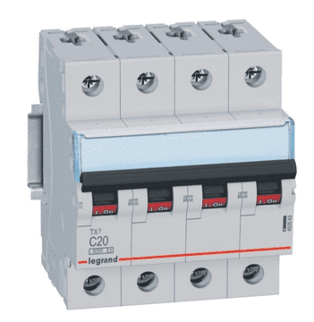 LEGRAND Odklopnik 4P C 20A 6kA AC S304 TX3 403563