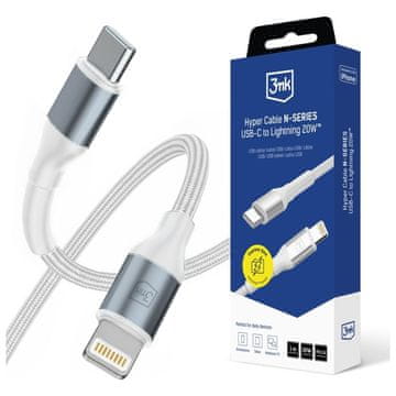 3MK 3MK Hyper kabel N-serije USB-C na Lightning 1m 9V/2A 20W bel