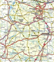 Compass Dežela Sieradz 1:75.000. Poddębice, Zgierz, Zduńska Wola, Pabianice, Bełchatów, Radomsko, Wieluń, Łódź, Warta. Turistična karta. Kompas
