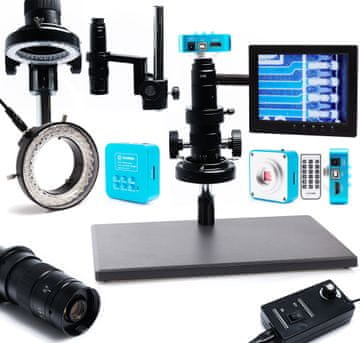 shumee Techrebal 10A-616 profesionalni digitalni mikroskop s kamero in zaslonom s Techrebal 16MP HDMI kamero in nastavljivo 60X LED osvetlitvijo