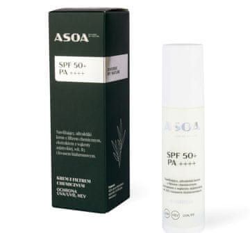 shumee Asoa krema za obraz s kemičnim filtrom, Centella Asiatica, vitaminom B3 in hialuronsko kislino SPF 50+ 50 ml