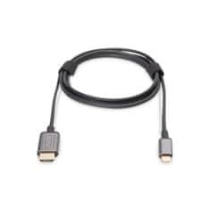 Digitus Digitus video adapter kabel | 19-pinski HDMI tip A | moški | 24-pinski USB-C | moški | črne barve | 1,8 m
