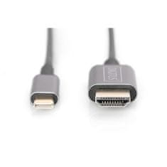Digitus Digitus video adapter kabel | 19-pinski HDMI tip A | moški | 24-pinski USB-C | moški | črne barve | 1,8 m
