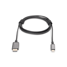 Digitus Digitus video adapter kabel | 19-pinski HDMI tip A | moški | 24-pinski USB-C | moški | črne barve | 1,8 m