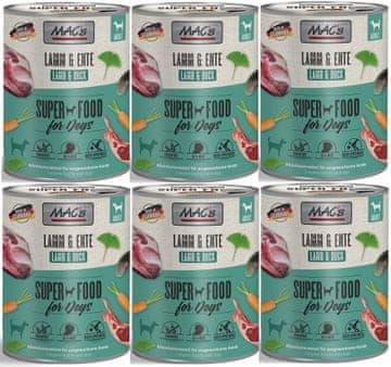 shumee MAC's Dog | Adult | 400g pločevinka - jagnjetina in raca 6x400g