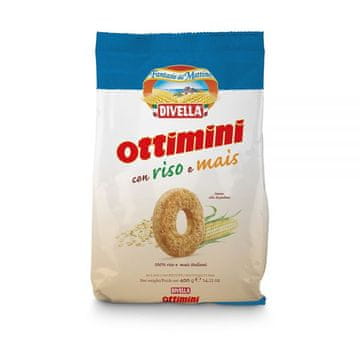 DIVELLA Piškoti Ottimini Riso e Mais 400g - Divella