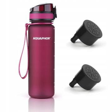 Aquaphor Aquaphor City filtrirna steklenica 500 ml + 2 filtra, bordo
