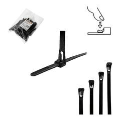 shumee Kabelske vezice Kabelske vezice za večkratno uporabo Tretytka UV 7,2 x 100 mm, črne
