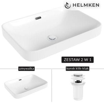 shumee Helmken 441A52000 Umivalnik za vgradnjo (52x36) bel + zamašek Click-Clack bel