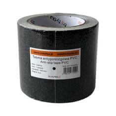 shumee PVC protizdrsni trak, 100 mm x 5 m, črn