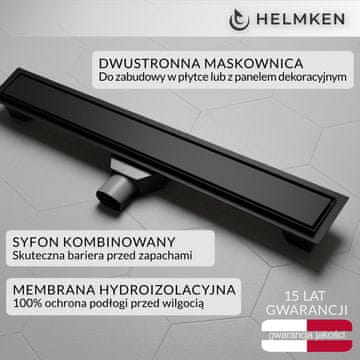 shumee Linearni odtok Helmken 37201202, 1200x70mm, mat črna