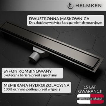 shumee Linearni odtok Helmken 37201205, 1200x70mm, grafitni