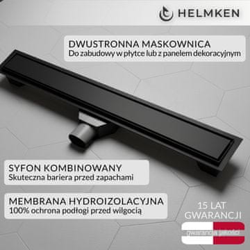 shumee Linearni odtok Helmken 37206602, 600x70 mm, mat črna
