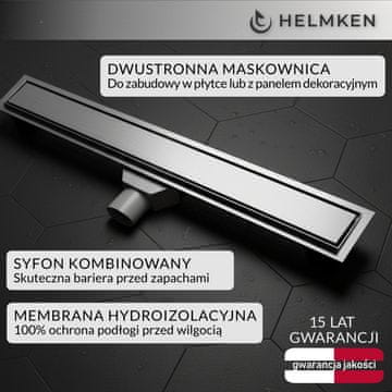shumee Helmken 37201801 linearni odtok, 800x70 mm, krom