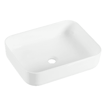 shumee Snello pultni umivalnik 50X39 CM pravokotni bel